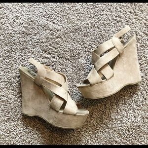 Guess Brand - Taupe Wedge Heels